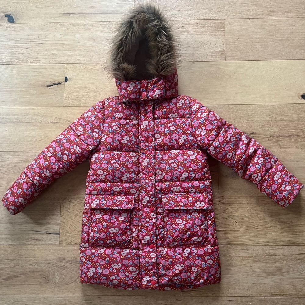 Mini Boden Red & Pink Floral Jacket